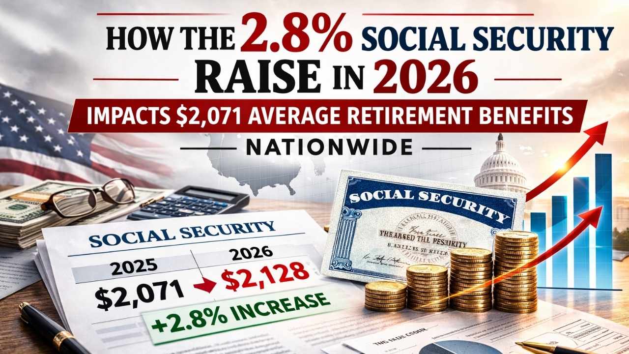How the 2.8% Social Security Raise 2026 Impacts $2,071 Average Retirement Benefits Nationwide