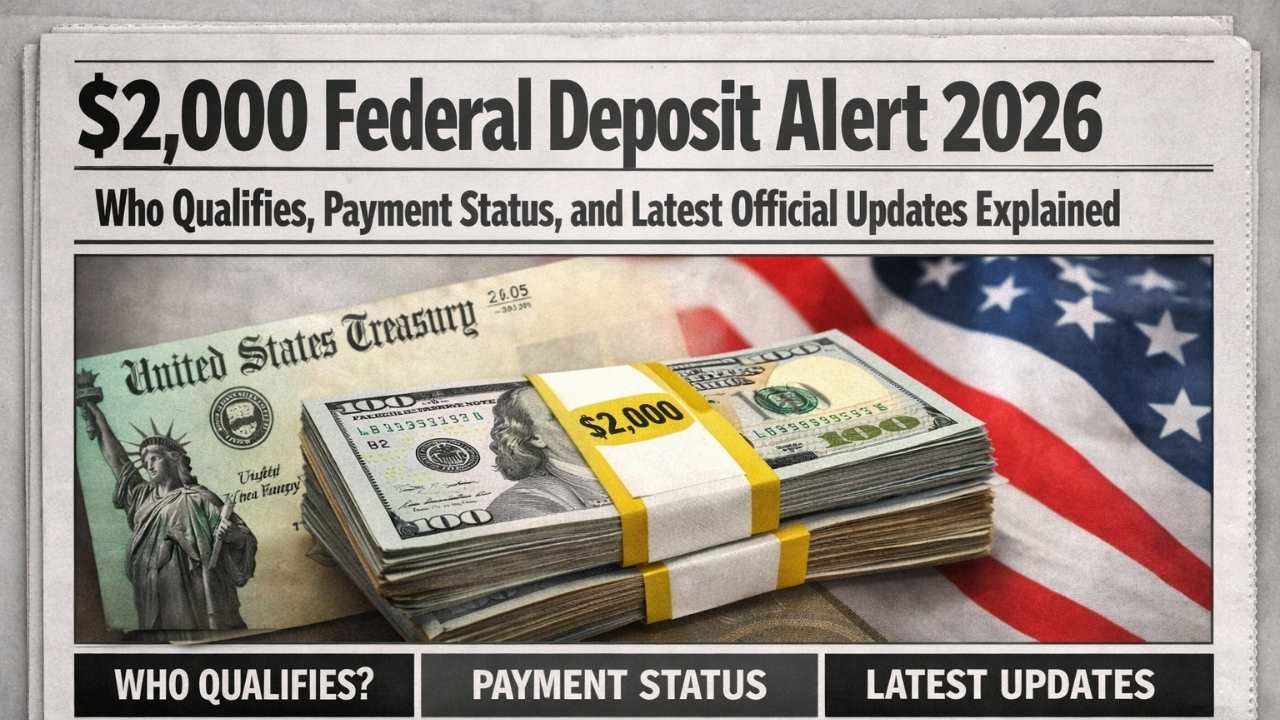 $2,000 Federal Deposit Alert 2026: Who Qualifies, Payment Status, and Latest Official Updates Explained