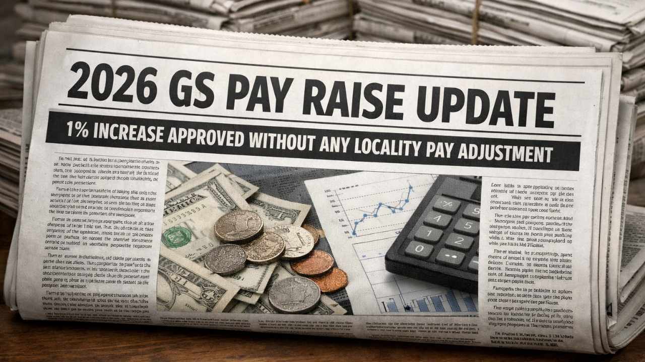 2026 GS Pay Raise Update: 1% Increase Approved Without Any Locality Pay Adjustment