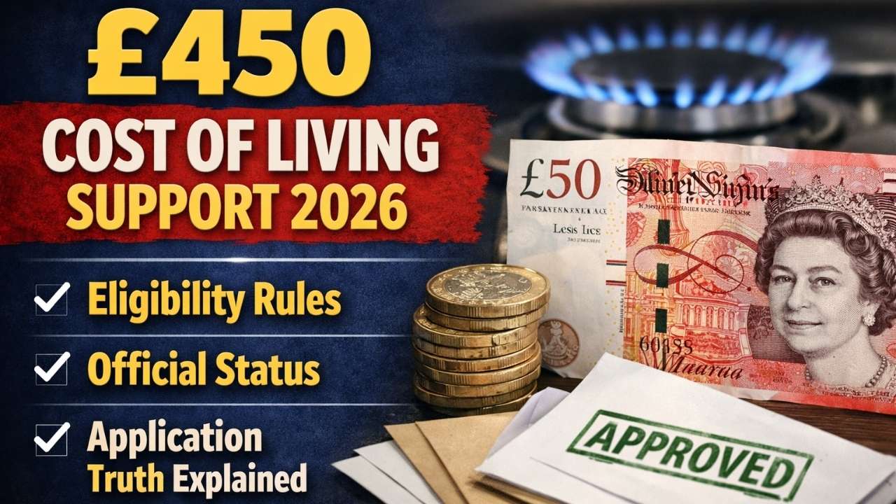 £450 Cost of Living Support 2026: Eligibility Rules, Official Status, and Application Truth Explained Clearly
