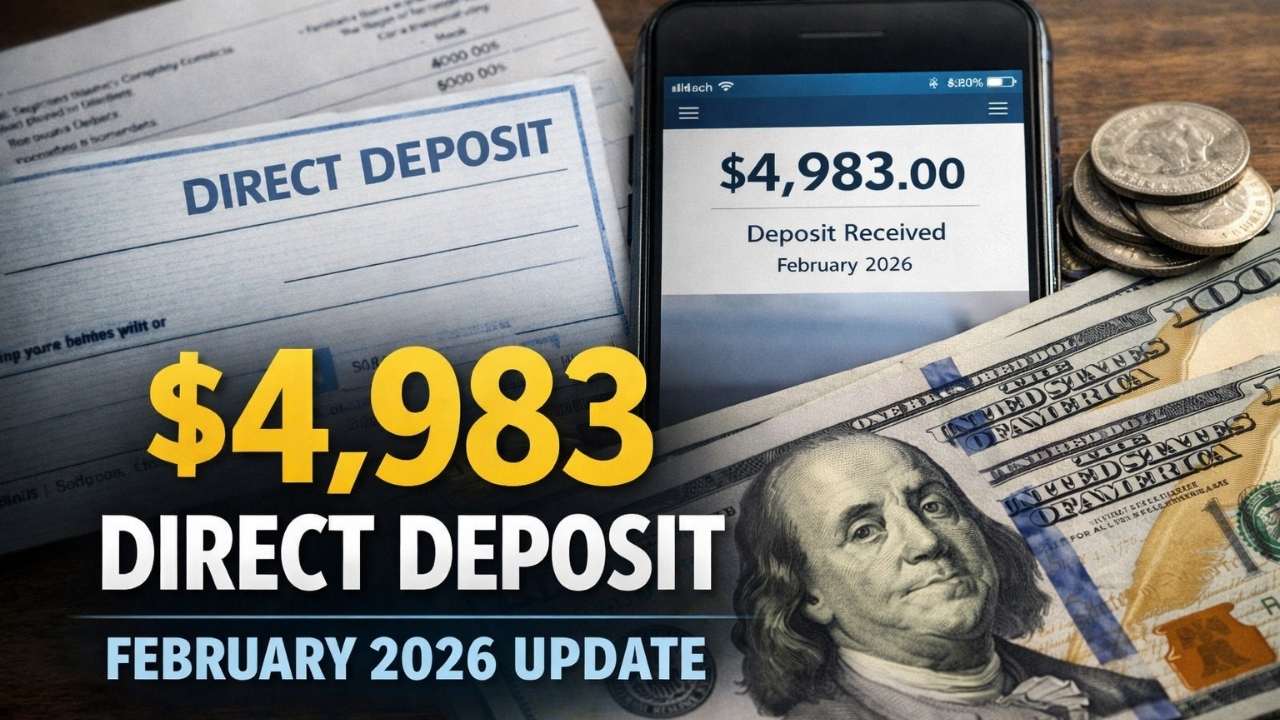 $4,983 Direct Deposit February 2026 Update: Truth About Eligibility, IRS Refunds, And Social Security Payments