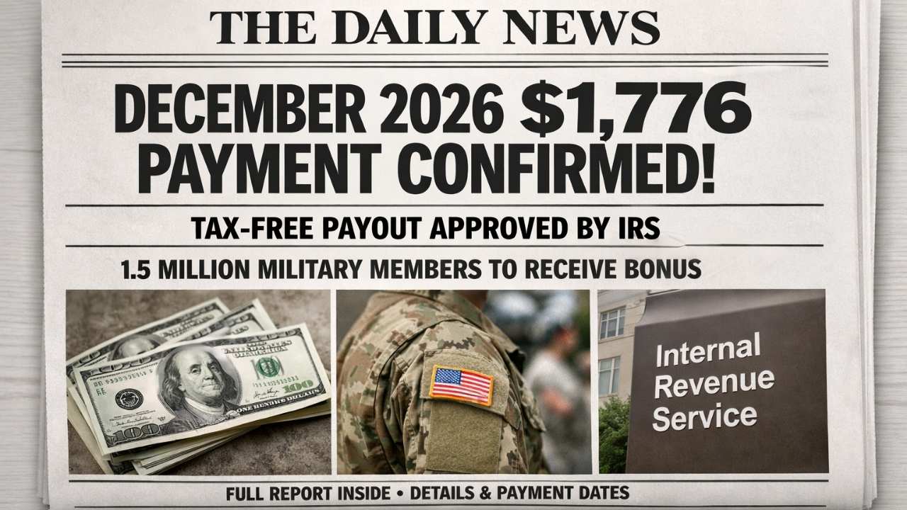 December 2026 Payment of $1,776 Confirmed Tax-Free by IRS for 1.5 Million Military Members
