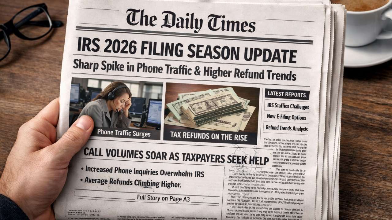 IRS 2026 Filing Season Update Reveals Sharp Spike in Phone Traffic and Higher Refund Trends