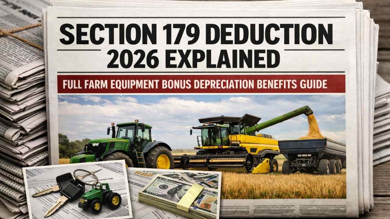 Section 179 Deduction 2026 Explained With Full Farm Equipment Bonus Depreciation Benefits Guide