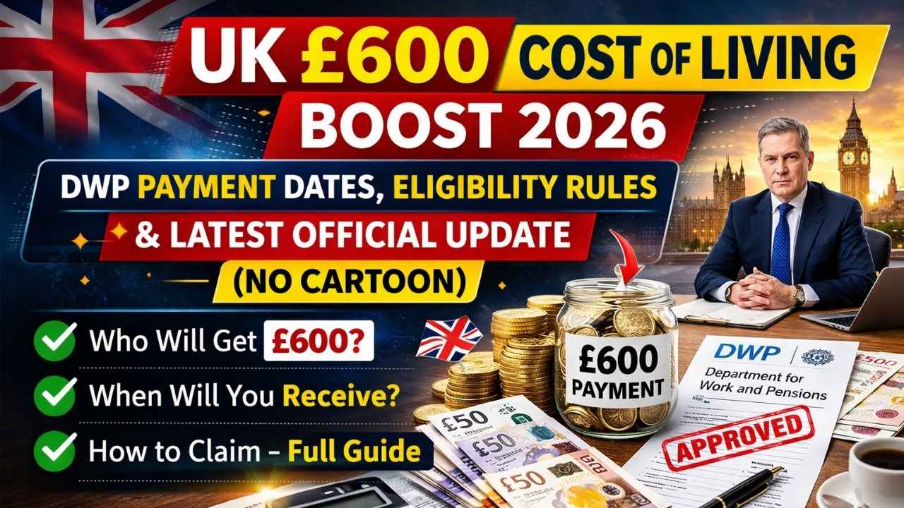 UK £600 Cost of Living Boost 2026: DWP Payment Dates, Eligibility Rules, and Latest Official Update