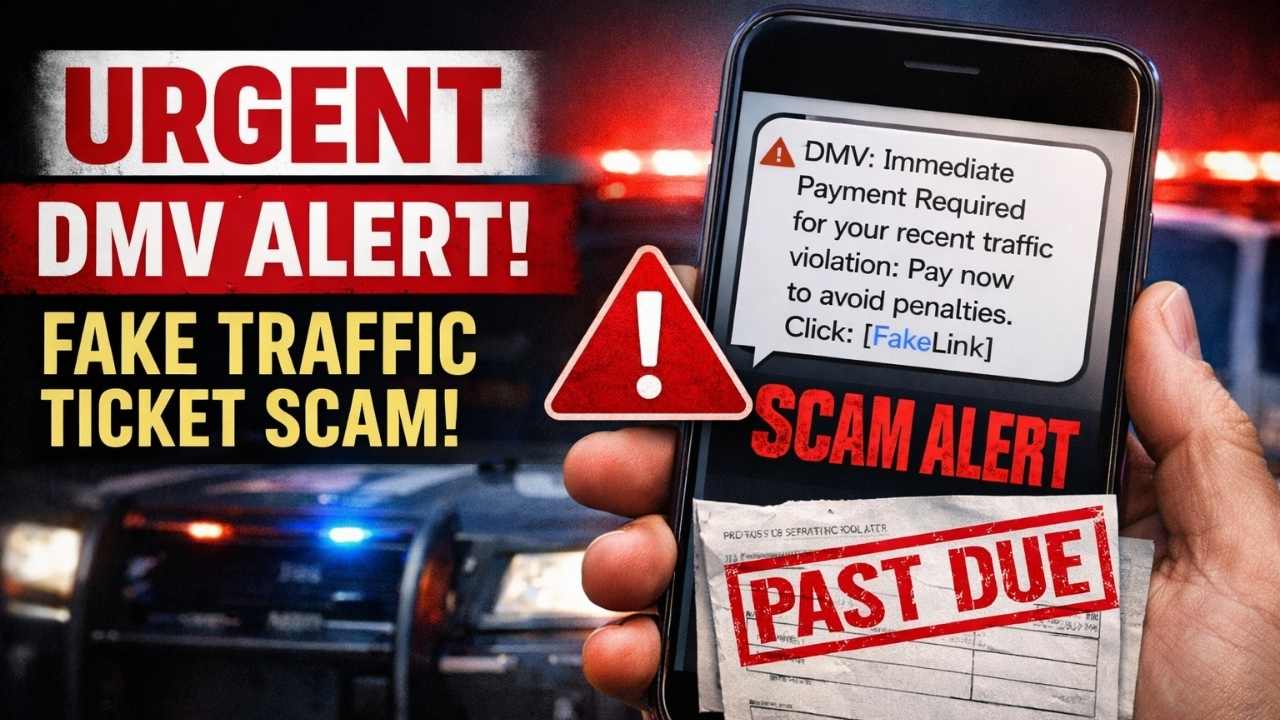 Urgent DMV Alert Issued Over Fake Traffic Ticket Payment Text Scam